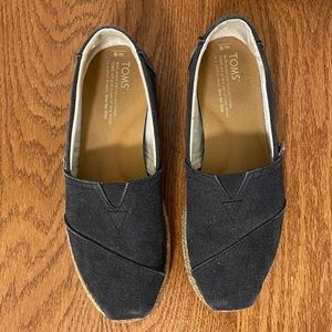 TOMS Black Slip ons